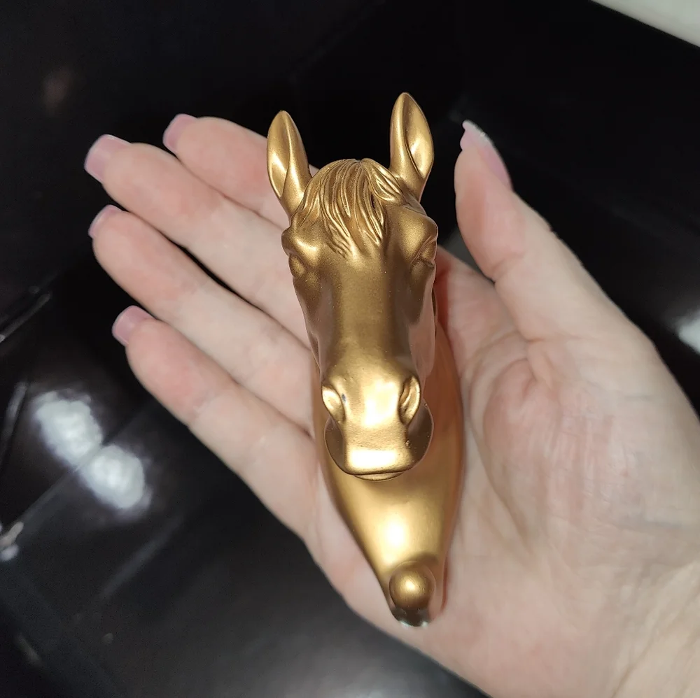 Decorative Golden Horse Head PVC Wall Hook